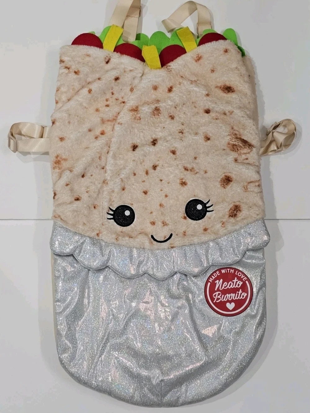 Justice Neato Burrito Plush/shimmer Pullover Adjustable Kids